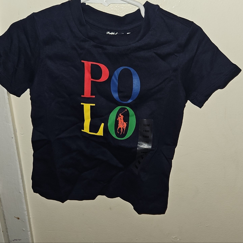 Polo by Ralph Lauren Blue and Red Polo Shirt